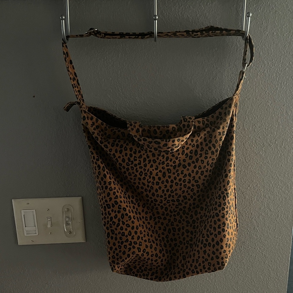 BAGGU Brown Leopard Print Tote